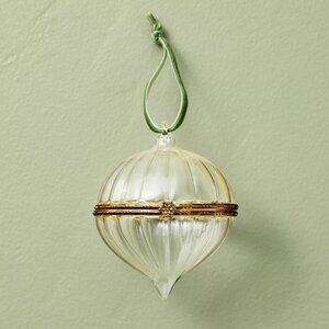 Hinged Ribbed Glass Christmas Tree Ornament - Hearth & Hand Magnolia Target 2024